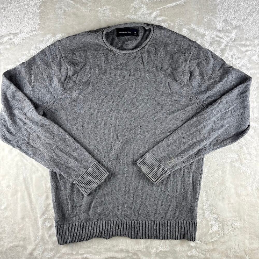 Abercrombie & Fitch Sweater Long Sleeve Men's XL Thin Gray